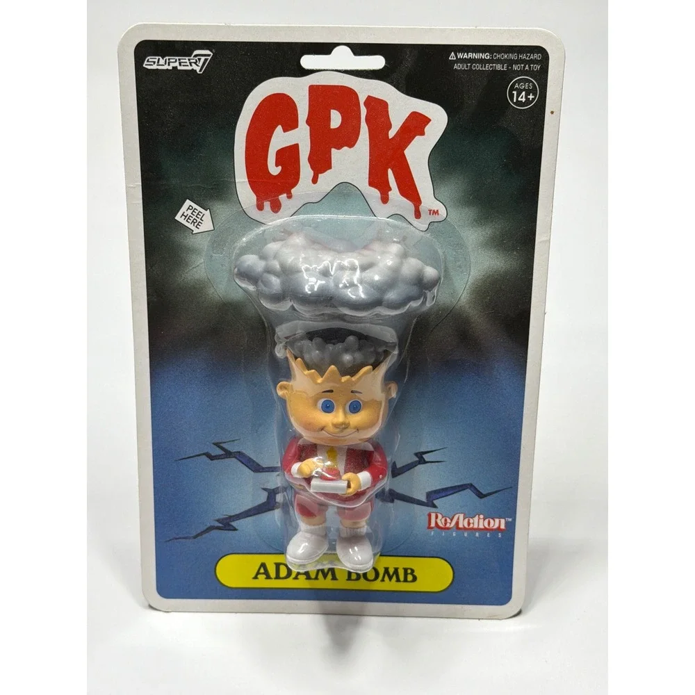 Super7 ReAction Garbage Pail Kids Adam Bomb Action Figure Blasted Billy GPK 2021